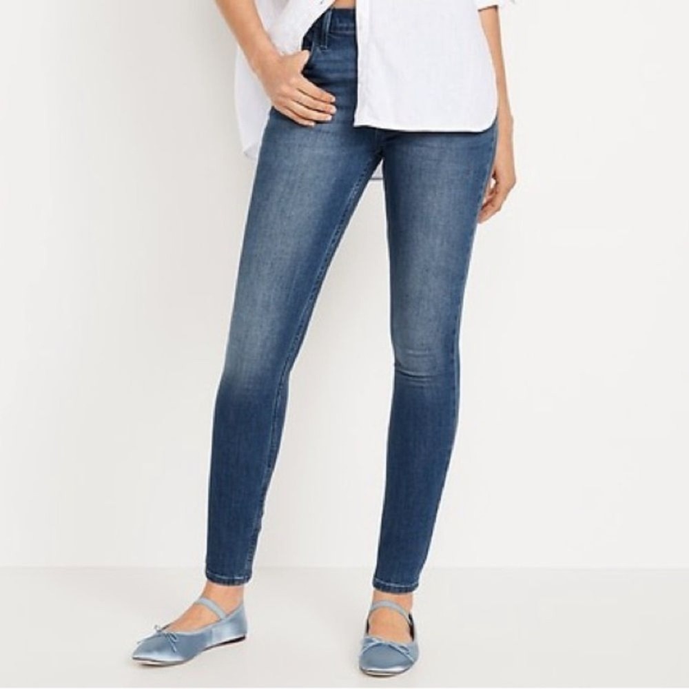 Old Navy High-Rise Super Skinny Jeans Womens 10 Petite Blue Denim‎ Medium Wash - Picture 9 of 9